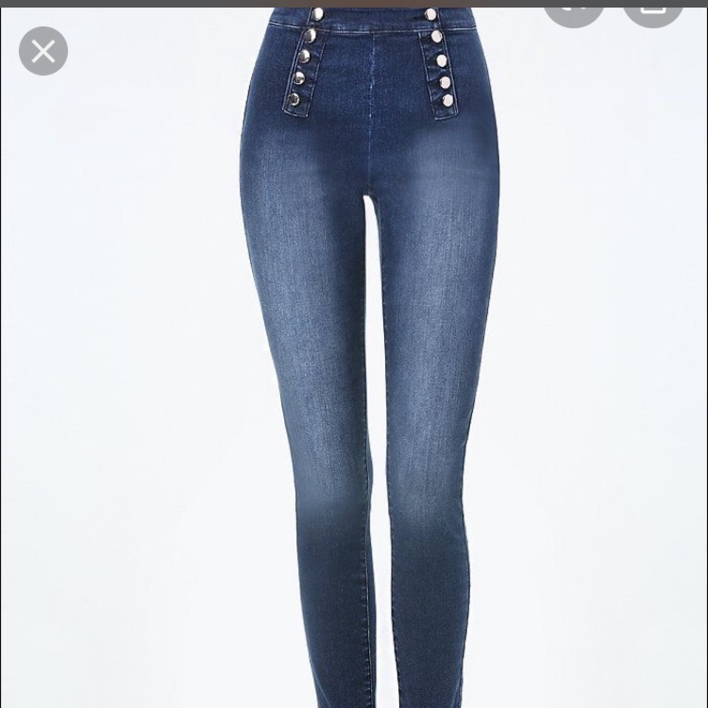 Bebe high rise button jeans